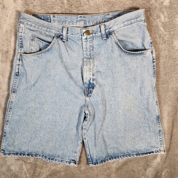 Wrangler Jean Shorts‎ 35X9 (Tag 36) Blue Relaxed Jorts Y2K 36505VI - Picture 1 of 11